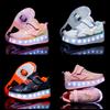 New Charging Children's Luminous Runaway Shoes Double Wheel Shoes Male and Female Students Wing Roller Skates