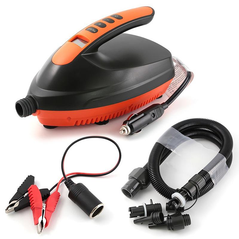 20 PSI Double Stage Electric Air Pump High Pressure Outdoor Paddle Board Pump for SUP Kayak Air Beds 12V Digital Inflatable Pump