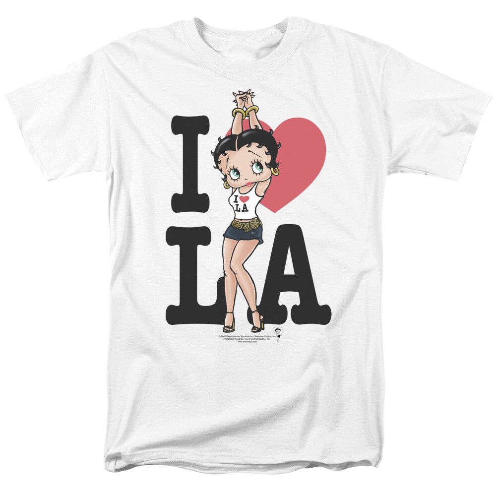 Betty Boop "I Heart LA" - to 5X Unisex shirt Cotton Oversize Large Size