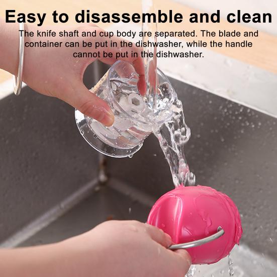 Ручной измельчитель чеснока Лезвия из нержавеющей стали Легкий измельчитель чеснока Безопасный для мытья в посудомоечной машине Кухонный инструмент