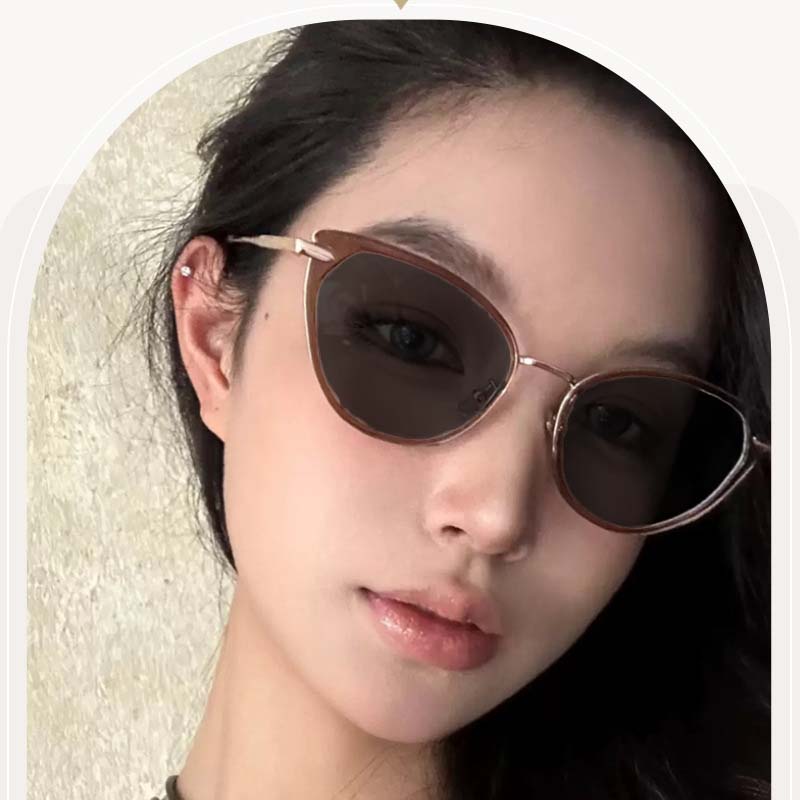 Retro Cat Eye Myopia Glasses for Women Men Outdoor UV Protection Sunglasses Anti-blue Light Sight Eyeglasses UV400 0 To-6.0
