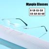 Ultralight Rimless Myopia Glasses Women Men Fashion Trend Anti Blue Light Computer Near Sight Eyeglasses Prescription Eyewear