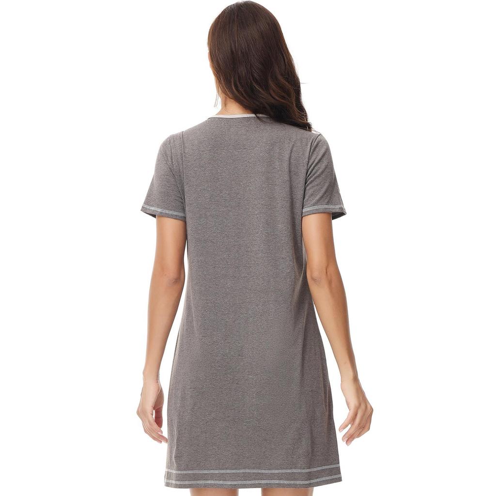 Женские пижамы для сна с короткими рукавами на молнии для беременных и кормящих мам, свободная ночная рубашка для кормления грудью и послеродового периода