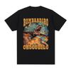 Bombardiro Crocodilo Funny Crocodile Plane Bomber Meme Graphic T-shirt Men's Women Clothing Casual Cotton Short Sleeve T Shirts