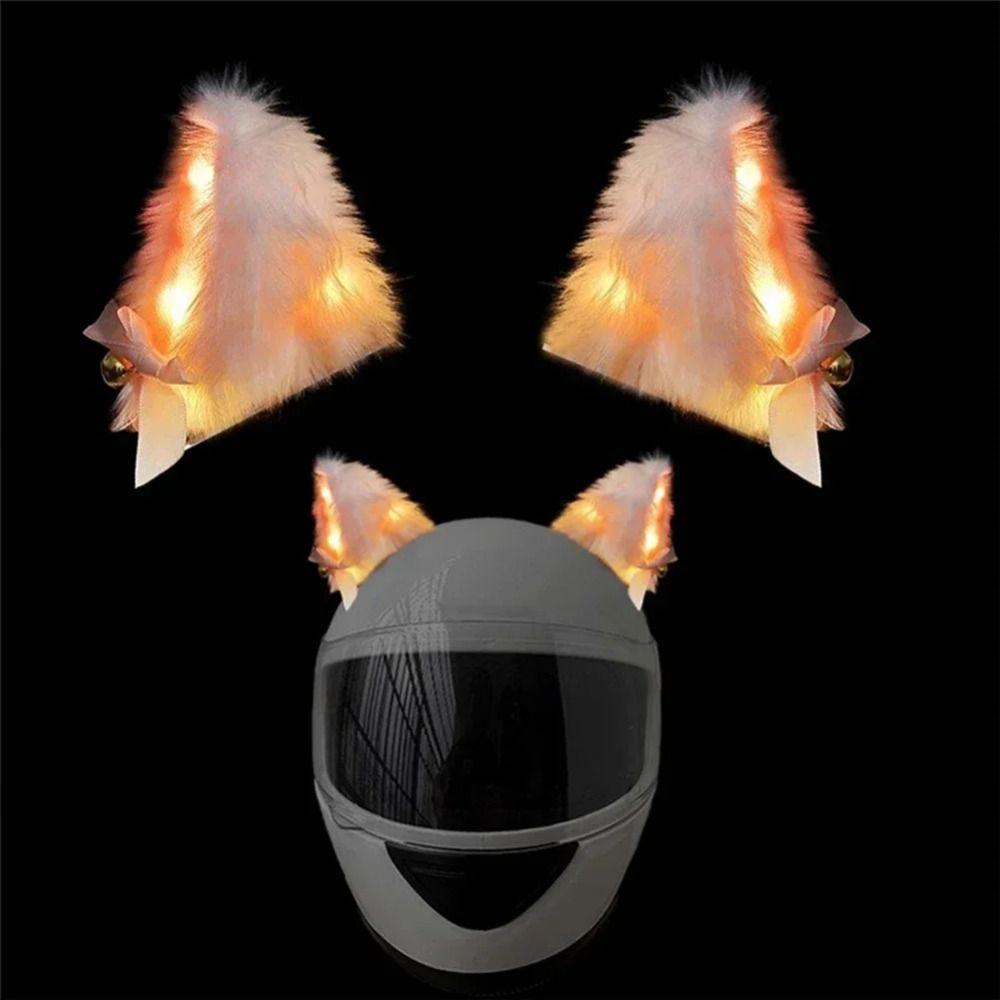 1pair Eye-Catching Motorcycle Helmet Decoration Personalized Helmet LED Light Helmet Customization
