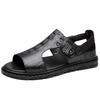 Open-toe Summer Man Sandals Breathable Mens Casual Shoes Outdoor Mens Leather Sandals New Quick Dry Beach Shoes Roman Sneakers