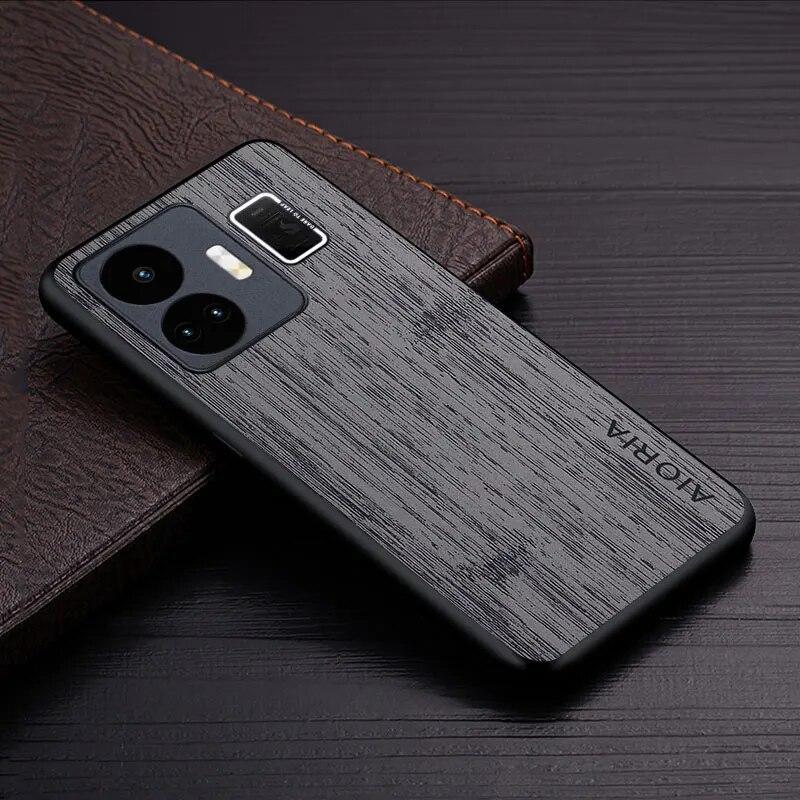 Case for Oppo Realme GT Neo 5 GT 3 5G Funda Bamboo Wood Pattern Leather Phone Cover Luxury Coque for Realme Gt Neo 5 Case Capa
