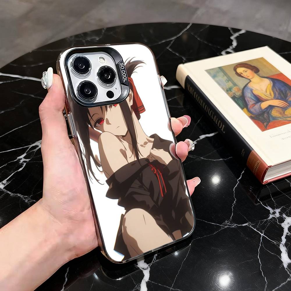 Чехол для телефона Кагуя Синомия Для iPhone 17,16,15,14,13,12,11 Plus,Pro Max,XS,Красочный Серебристый Черный Чехол