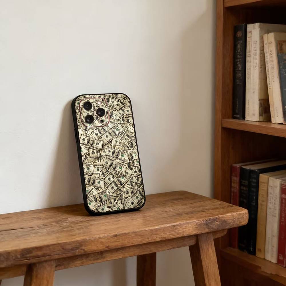 Чехол для телефона 'Деньги Золото Искусство' для iPhone 17, 16, 15, 14, 13, 12, 11 Plus, Pro, Магнитный для Magsafe Беспроводной Зарядки