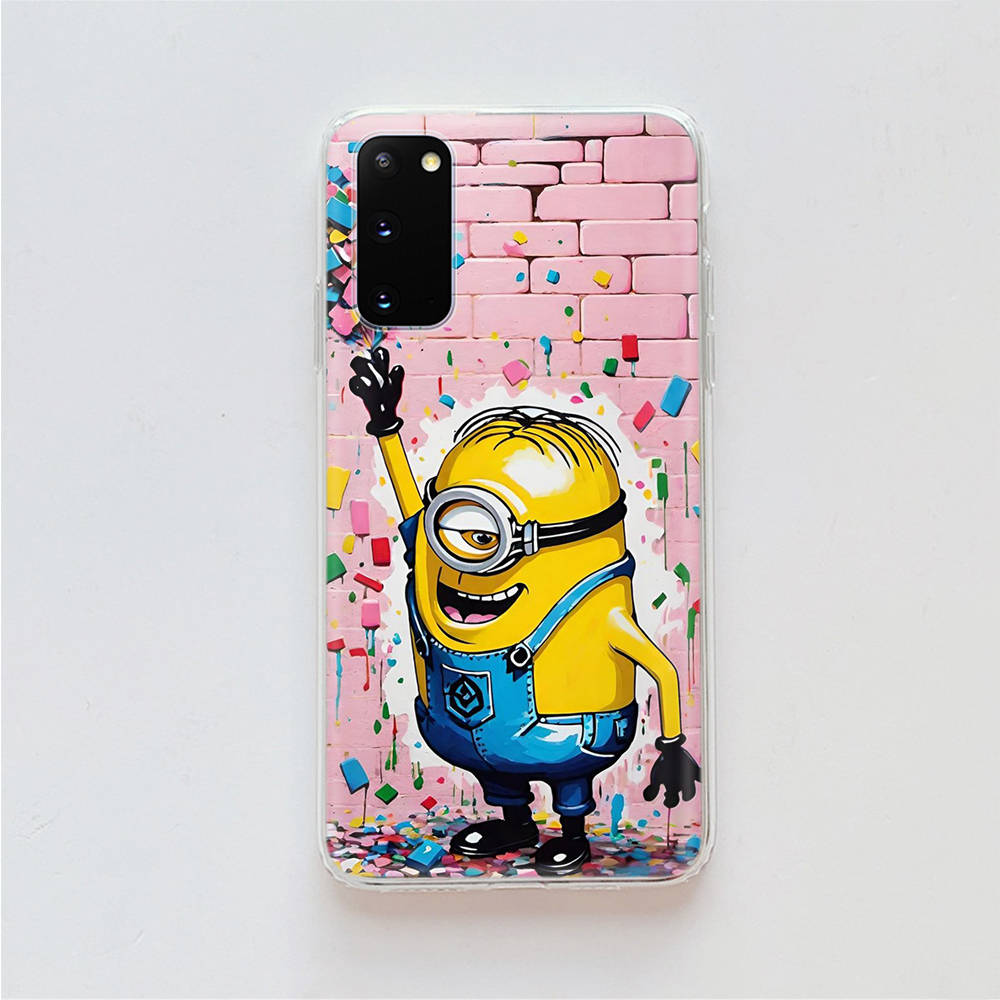 AM26 Забавный Миньоны Прозрачный чехол для Samsung A04 A14 A23 A34 A54 M23 M33 M52 M53 Realme 10 9 C30S C35 C55 VIVO Y02 Y21 Y33S Y51 X80 V25 Чехол
