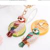 Роскошные креативные брелки с изображением совы, новинка 2024 года, модный брелок с кристаллами и металлическими бриллиантами, женская сумка, очаровательные автомобильные брелоки, аксессуары