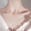 Fishtail Pearl Necklace Small Fresh Necklace Simple Female Temperament Clavicle Chain Fairy Style Forest Style Trendy