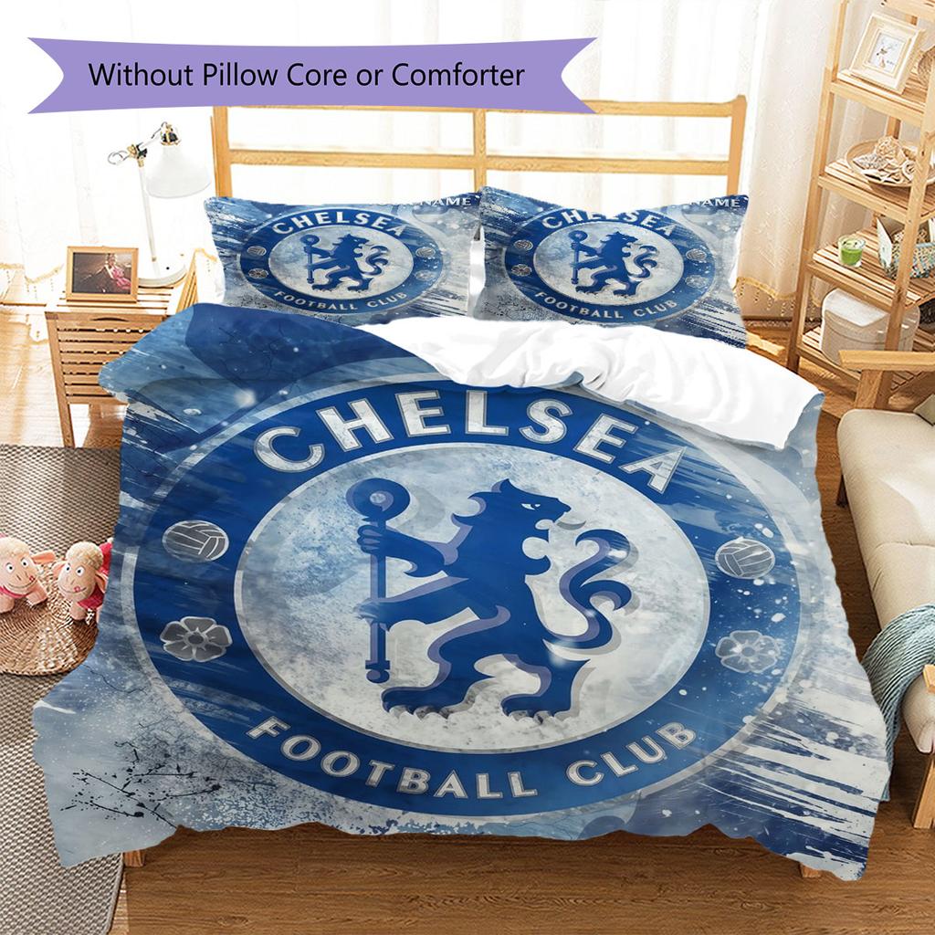 Chelsea F Custom Name Pattern Bedding,Quilt Set Quilt Cover Pillowcase Home Birthday Gift(1 * duvet cover + 2 * pillowcase, without core)