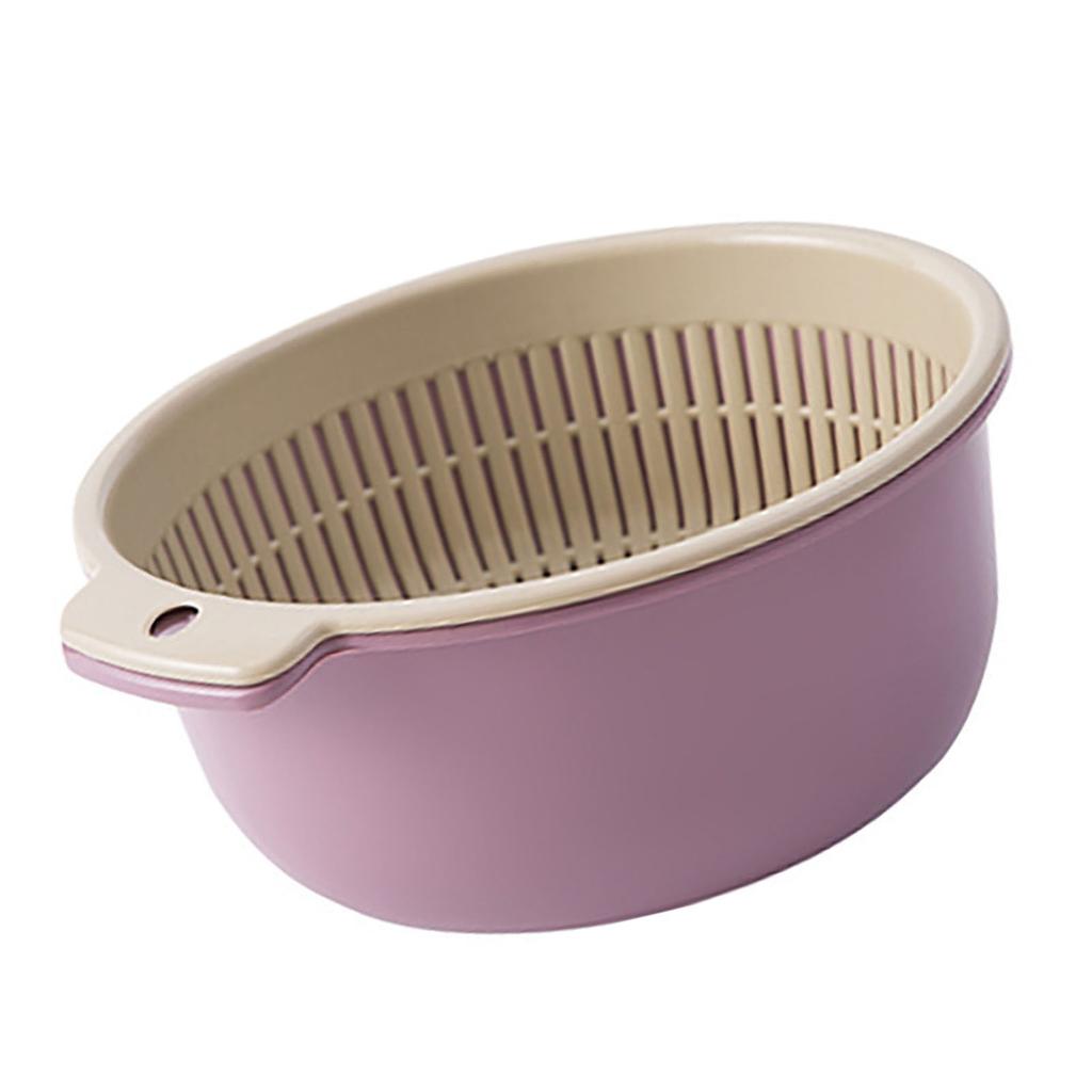 Кухонный дуршлаг, набор мисок, двухслойный пластик, корзина для мытья фруктов и овощей, сливные миски