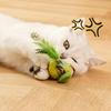 Chirping Bird Cat Toy Interactive Flapping Wings Plush Bird Toy, Elastic Rope To Relieve Boredom and Resist Scratching and Biting