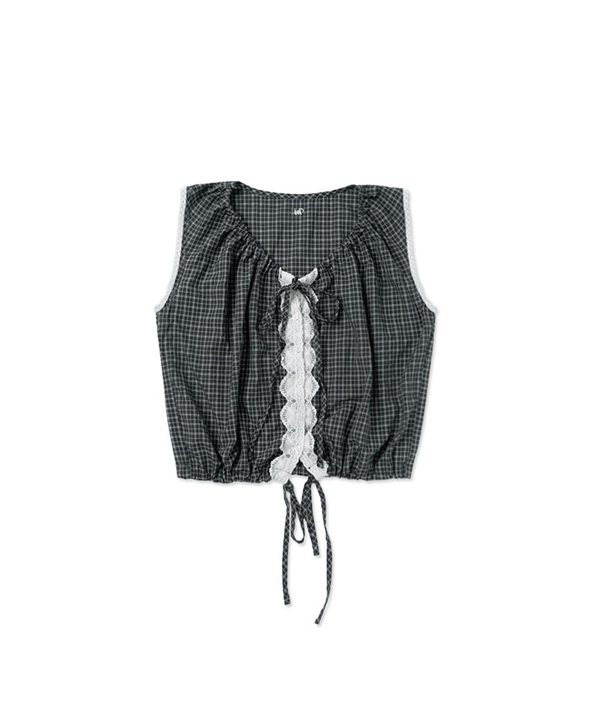 WITHOUT SUMMER Pond Lace Blouse_Check