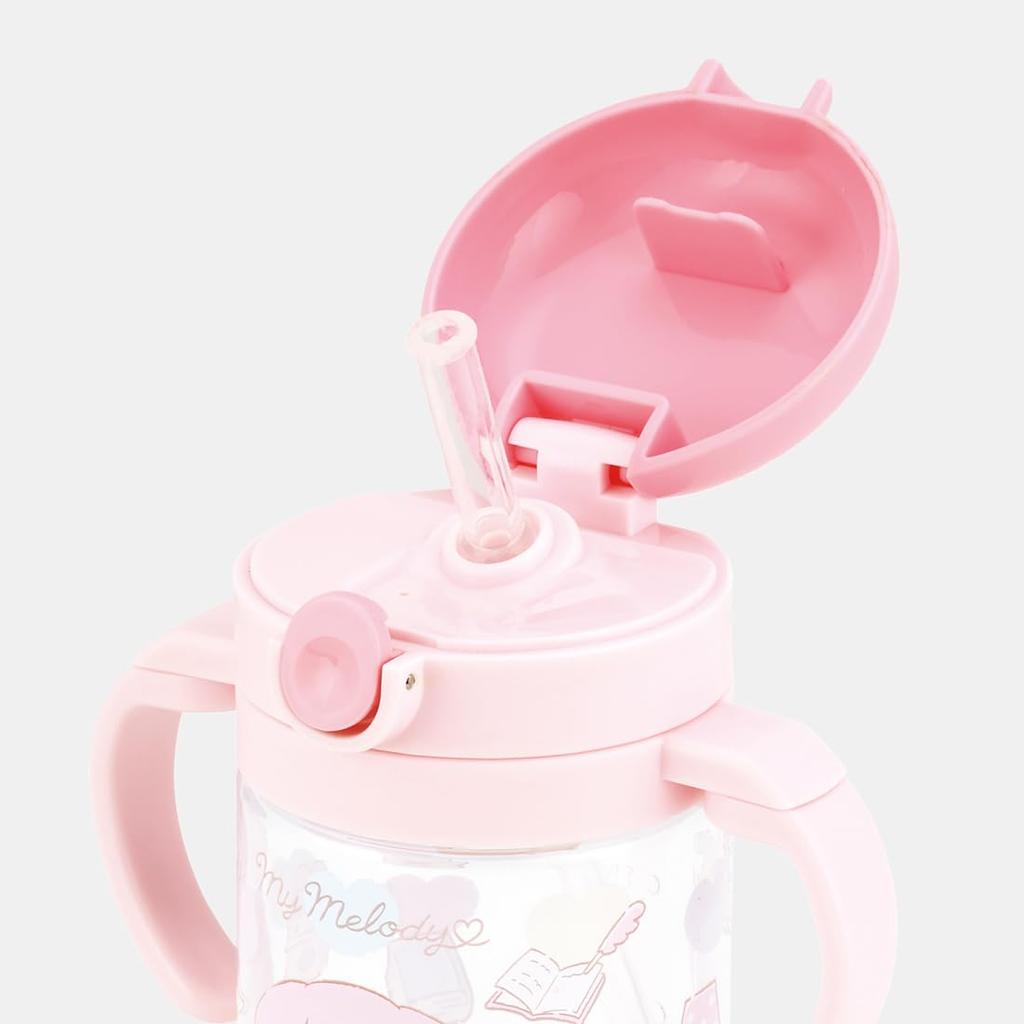 Skater Baby Double Handle Straw Foldable My Sanrio KSHW1N Mug, 260ml, Handle, Melody, Design,