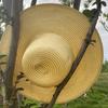 1pc Yellow Sunshade Large Brim Straw Woven Farmer Sun Protection Straw Hat for Outdoor Garden Work Sunshade, Gift for Friends