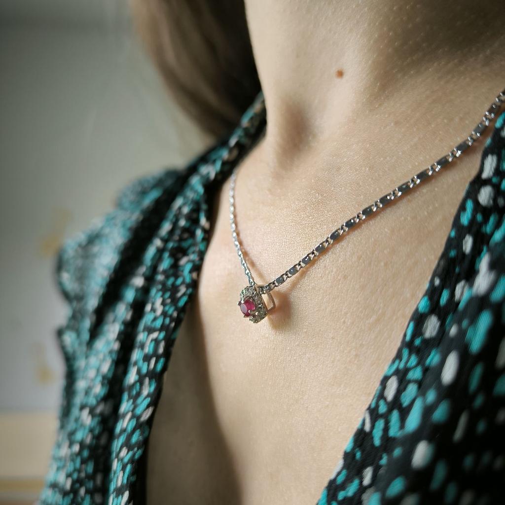 Silver Pendant with Ruby 0.525ct (2187875)