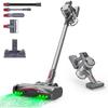 Maircle S3 Pro Cordless Vacuum Cleaner, with Store and Charge 2-in-1 Dock, 70min Runtime, 35kPa Power Suction, Green LED Headlight