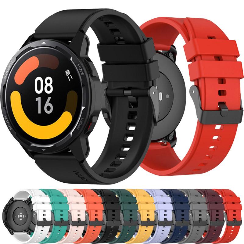 22mm Watch Strap for Xiaomi Mi Watch Silicone Smartwatch Belt Bracelet for Xiaomi S1/Color2 Sport Silicone Replacement Band 3