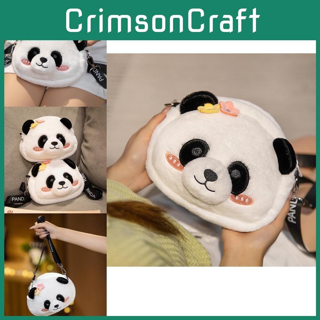 Panda Delightful Plush Mini Backpack For Girls Cozy Crossbody Bag For Children