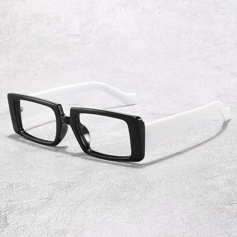 Fashion small square square anti-blue flat glasses jelly color men's and women's trend computer eye protection glasses