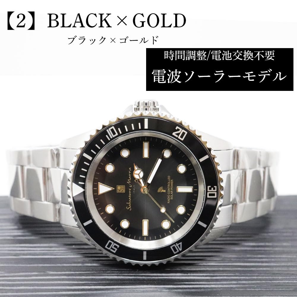 Salvatore Marra 10 ATM Water Stainless Steel Metal Black Japanese Salvatore Marra Business Casual Popular Brand Watch SM22110 Includes Watch Cloth x