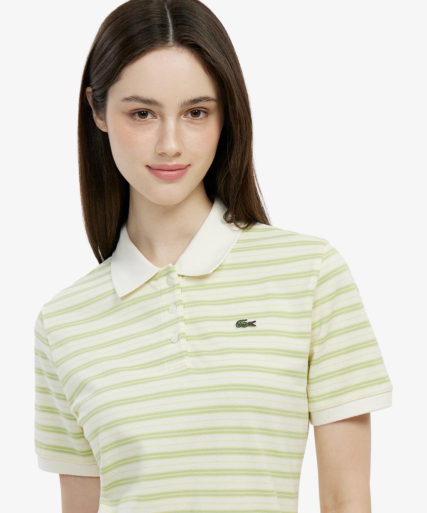 Lacoste Women'S Multistripe Rugby Polo Dress Ef800E-56G Uyb