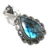 Подвеска из стерлингового серебра 925 пробы с драгоценным камнем лабрадоритом 2,44 дюйма s5P77