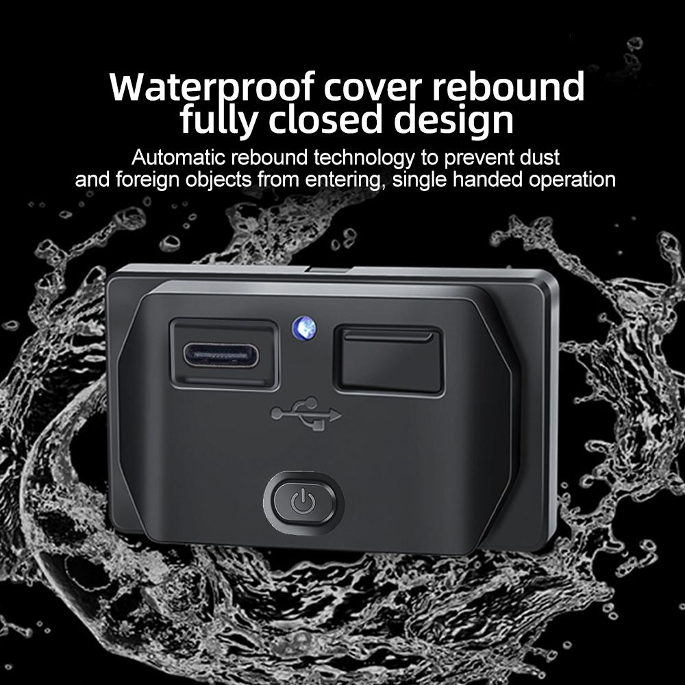 Двойной USB автомобильный разъем для зарядки, водонепроницаемый и пылезащитный, со светодиодным индикатором, адаптер питания для кемпера, грузовика, квадроцикла, лодки, автофургона