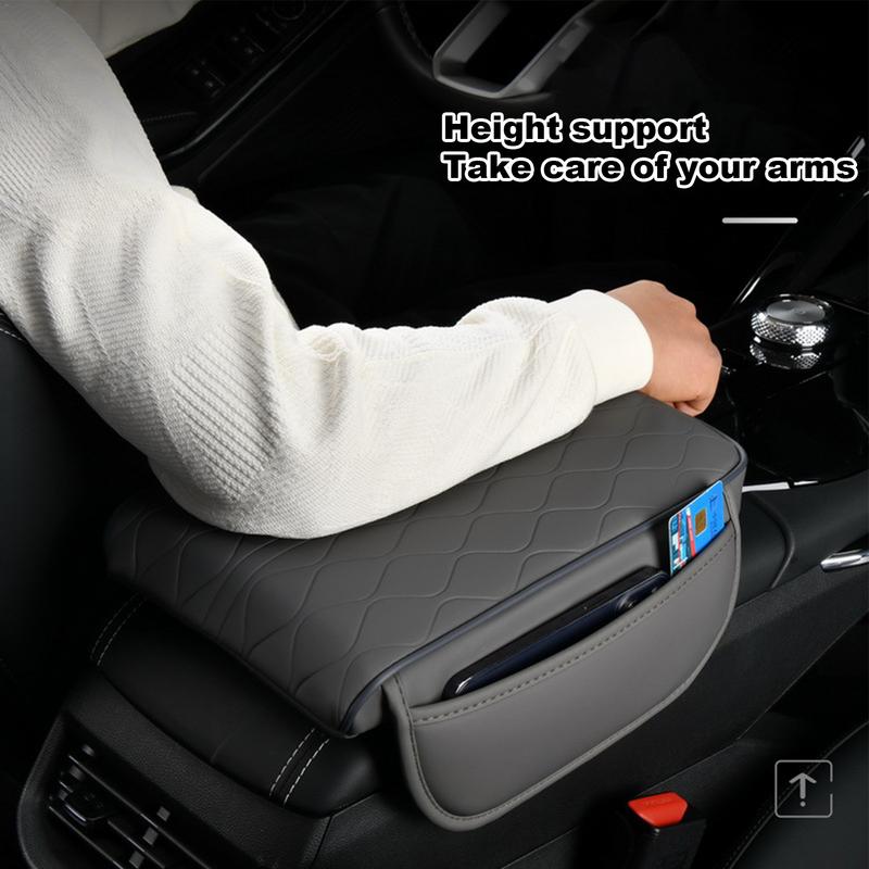 Подлокотник Подушка для автомобиля Водонепроницаемая кожаная центральная консольная накладка с карманами для хранения 2 в 1 Защитная мягкая накладка на подлокотник для сиденья