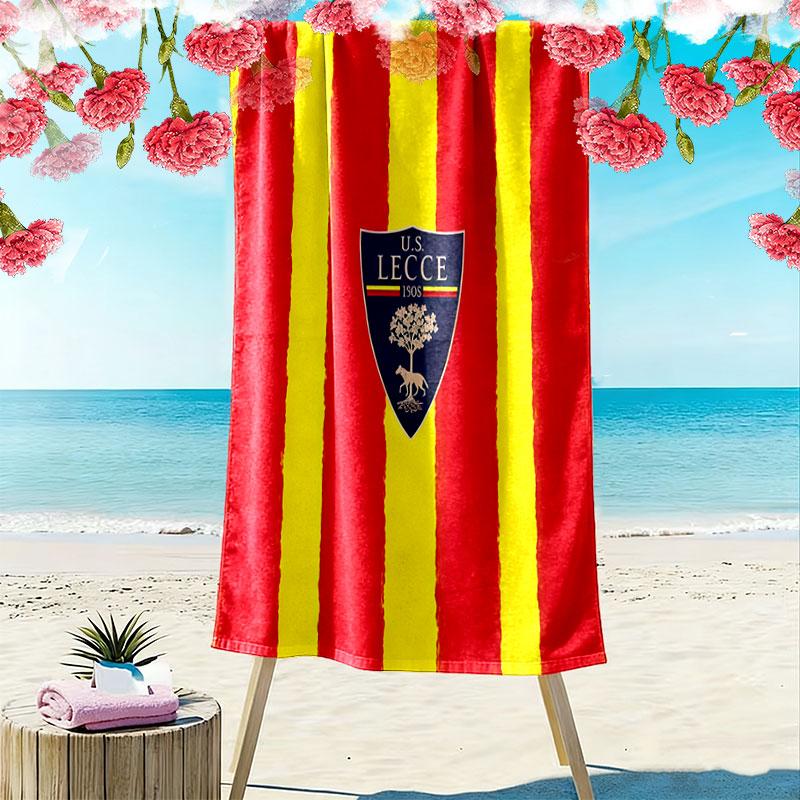 Lecce Heroes Print Beach Towel, Large Soft Quick Dry Towel for Beach Camping Swimming