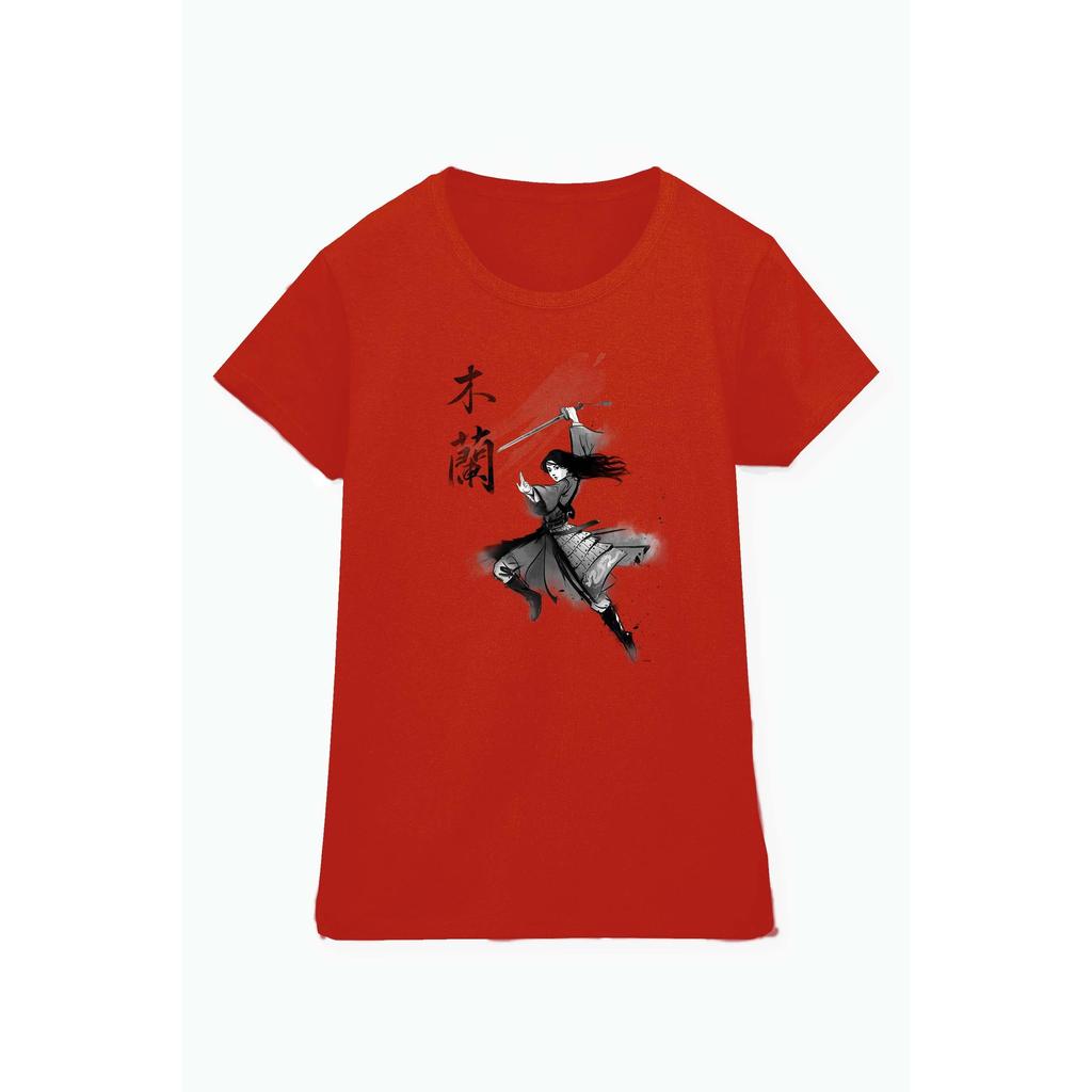 Disney Womens/Ladies Mulan Movie Sword Jump Cotton T-Shirt