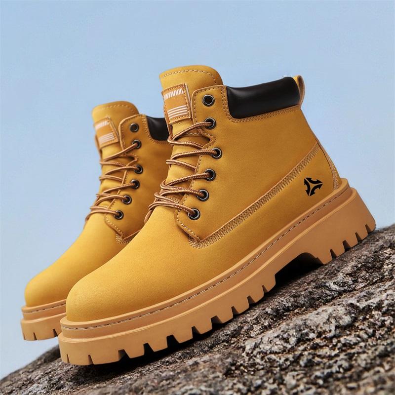 New Fashion Autumn And Winter Men's High Top Martin Boots Students Male Boys Trending Soft Sole Work Shoes Labor Protection Martin Sneakers