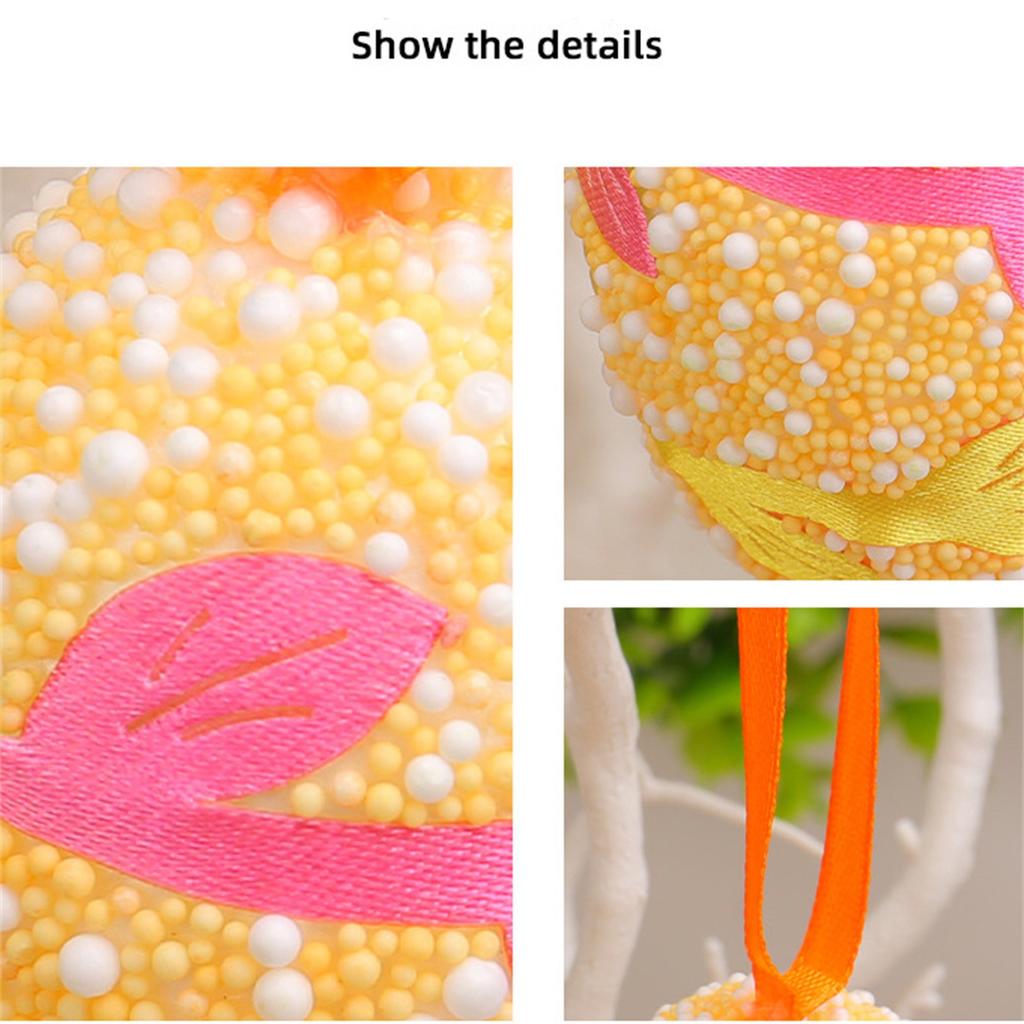 Пасхальные подвески из пенопластовых яиц 6 шт., украшение для праздничной домашней вечеринки, реквизит для имитации яиц