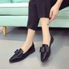New Women's Loafers Bow Decor Pointed Toe Flat Shoes for Women Patent Leather Shallow Mouth Commuter Daily Casual Shoes