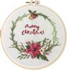 Elk Deer Cross Stitch Set Flower Garland Embroidery Set Christmas Embroidery Kit  Beginner