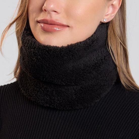 Женский термошарф, однотонный, теплый шарф для холодной погоды, с высоким воротником, из кораллового флиса, зимний, удобный, для шеи