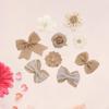 9 Pieces Jute Bows Embellishments Rustic Decor Sewing Charms Ornaments Bowknot for Headband Party