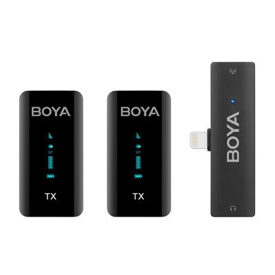 Boya Внешний микрофон для беспроводного микрофона для звука Легкий OLED Громкость и Питание Петличный Петличный Легкий Совместимый с Зеркалками и Планшетами Два