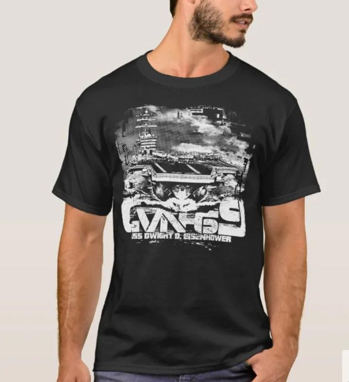 USS Dwight D Eisenhower CVN69 Aircraft Carrier TShirt 100 Cotton ONeck Short Sleeve Summer Casual Mens Tshirt Streetwear