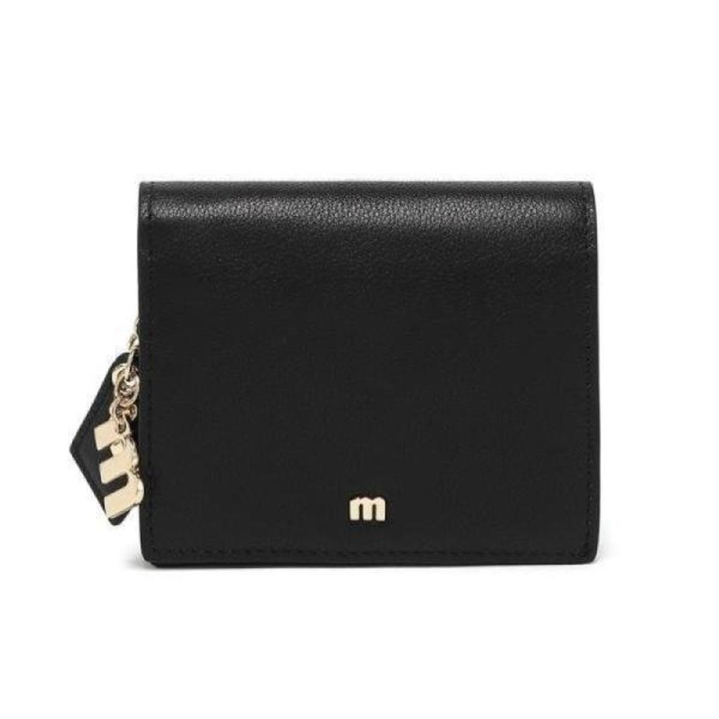 Mari eclaire highly recommended cute and pretty natural cowhide half-wallet