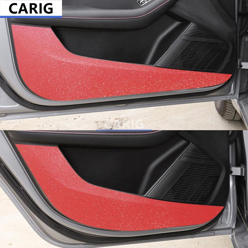 For MG 6 21-22 Door Anti-kick Sticker Modified Carbon Fiber Pattern Interior Car Film Accessories Modification WW32