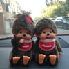 Плюшевый кулон Мончичи Мультяшная кукла Игрушка Подвеска для сумки 20 см Мончичи Кукла-переодевашка День рождения ребенка Прочный подарок Плюшевая игрушка Вечеринка Прочный подарок