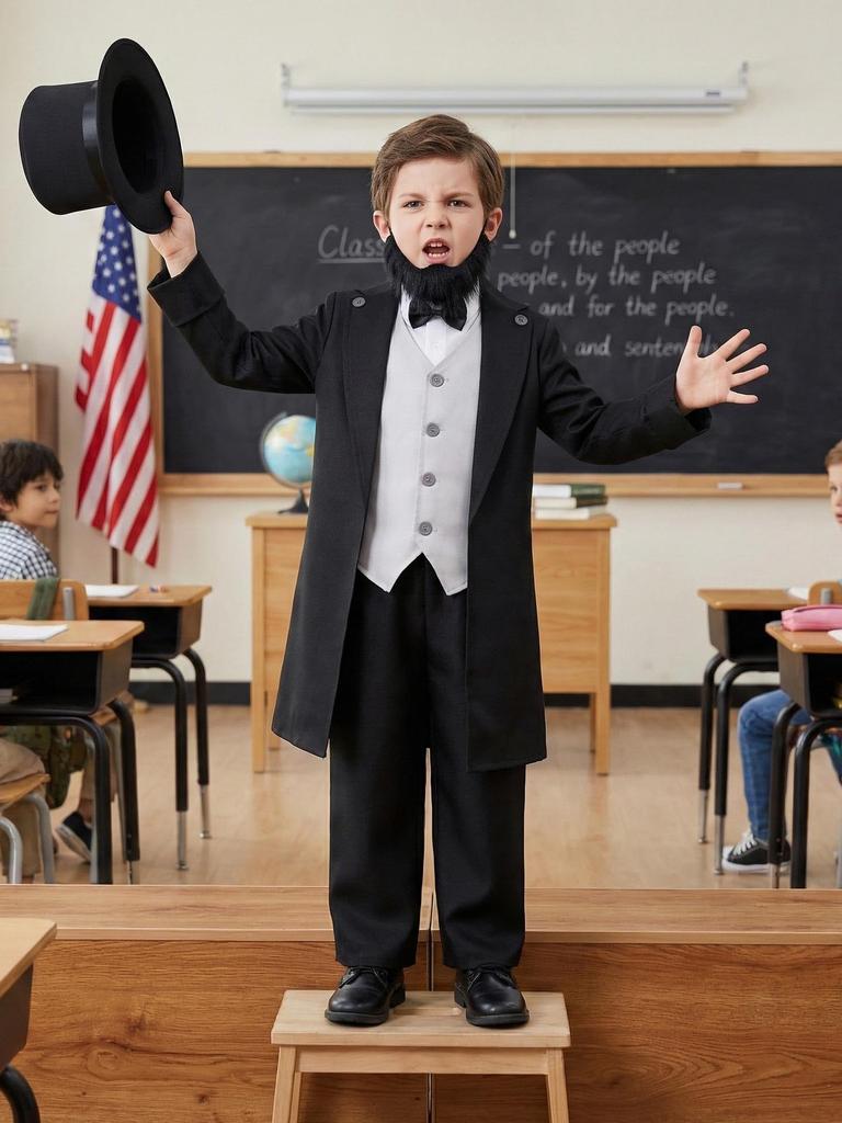 Детский ретро-костюм на тему Линкольна для сценических выступлений и фестивалей