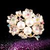 Luxury Fashion Elegant Faux Pearl Flower Brooches Pins For WomenGirls Gorgeous Decor Wedding Banquet Garment Ornament Gifts