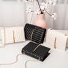 Fashionable Women's Bag Korean Style Crossbody Small Square Bag V Pattern Plastered Pillow Bag