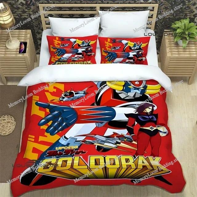 Мультяшные комплекты постельного белья GRENDIZER GOLDORAK Комплект с пододеяльником Комплект с одеялом Размеры King Queen Twin Double для мальчиков Постельное белье