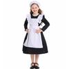 Girls Black White Maid Costume Dress Halloween Party Performance Theater Role Play Vintage Cottagecore Style